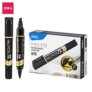 Bút dạ kính bút lông dầu viết đĩa CD hai đầu - Bút đánh dấu không xóa được Deli - Mực xanh đen đỏ cao cấp tiện dụng - EU72