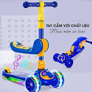 Xe trượt chòi chân Scooter Umoo cho bé 1-5 tuổi nâng hạ độ cao, bánh xe có đèn phát sáng