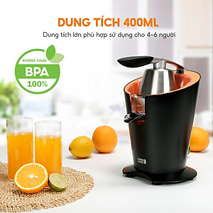 Máy vắt cam Lebenlang LBL833, công suất lớn 1000W, dung tích 400ml, vắt kiệt nước, bảo hành 2 năm - hàng chính hãng