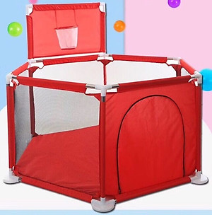 Quây cũi kiêm nhà bóng khung thép kèm 100 bóng nhựa cho bé