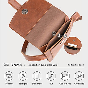 Túi Yuumy ( Thời trang nữ mini đựng điện thoại - Túi đeo chéo da Bergen YN248 )