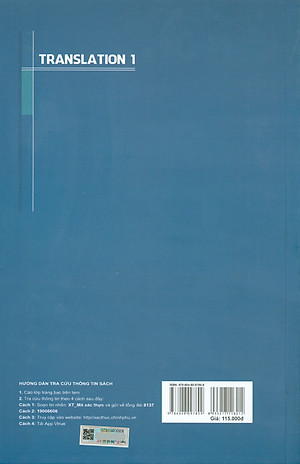 Translation 1 - Trường Đại học Ngoại Thương ; TS. Nguyễn Thị Dung Huệ chủ biên, ThS. Nguyễn Phương Linh, ThS. Lê Khánh Minh, ThS. Nguyễn Thị Lan Anh