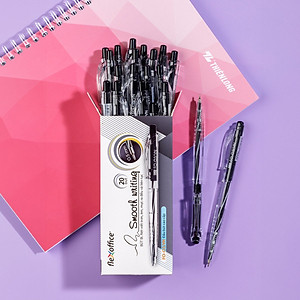 Combo 5/10/20 Bút bi Thiên Long FO-03 ngòi 0.5mm mực xanh đỏ đen cấu tạo 3 cạnh dễ cầm mực không độc hại tiêu chuẩn quốc tế