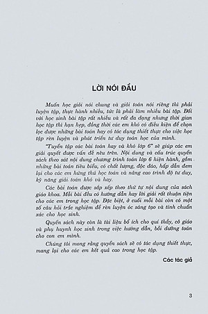 Tuyển Tập Các Bài Toán Hay Và Khó 6 (Tái Bản 2020)