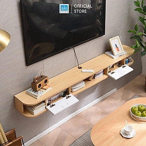 Kệ Trang Trí Tivi Phòng Khách, Phòng Ngủ Hiện Đại Màu Gỗ Sồi Kết Hợp Trắng SIB Decor TV161