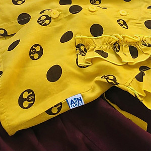 Bộ quần áo Ngắn bé gái họa tiết Bi Nâu Quần váy - AICDBGNJUKE0 - AIN Closet