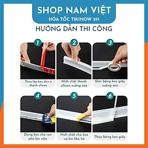 Thanh Dán Silicon Chặn Nước Tràn Cho Phòng Tắm, Nhà Vệ Sinh