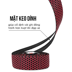 Bộ 2 Ruy Băng Quấn Silicon Ghi Đông Tay Cầm Chống Trơn Trượt Cho Xe Đạp Đua Thể Thao Đường Trường Thiết Kế Ba Chiều Tổ Ong Siêu Nhẹ Thoáng Khí Hút Mồ Hôi Cao Cấp Mai Lee