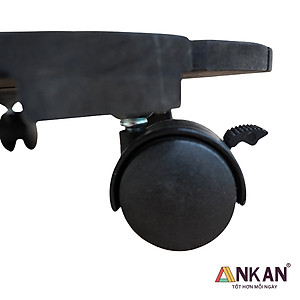 Đế Lót Chậu Cây Có Bánh Xe Thương Hiệu ANKAN, Kệ Để Chậu Cây Cảnh, Có Bánh Xe, Mặt Tròn Bằng Gỗ Tràm, Màu Đen Đường Kính 30 Cm, Tải Trọng 60kg, Thích Hợp Để Đặt Chậu Cây Trong Nhà, Ngoài Trời, Tiện Lợi Di Chuyển