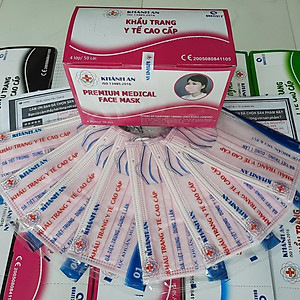 50 Khẩu trang y tế kháng khuẩn Khánh An 4 lớp tiệt trùng vô bịch từng cái riêng