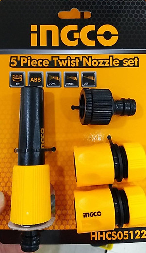 BỘ 5 ĐẦU NỐI NHANH MÁY XỊT RỬA INGCO HHCS05122 - HÀNG CHÍNH HÃNG