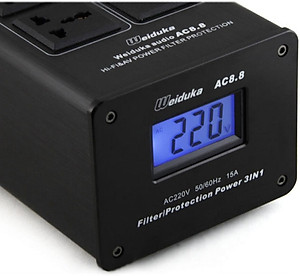 QUÀ TẶNG KÈM - BỘ LỌC NGUỒN ĐIỆN SẠCH CHỐNG NHI.ỄU AC8.8 CHUYÊN DÙNG CHO DÀN ÂM THANH HI-END CÔNG SUẤT 3000W. Wei.du.ka AC8.8 Power Strip 3000W LED Display Lighting Protection AC Power Outlet Audio Power Filter Purifier Conditioner - Hàng Chính Hãng