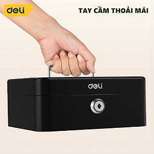 Hộp Đựng Tiền Kim Loại Deli Hộp Đựng Trang Sức Nhiều Ngăn Bảo Vệ Tài Sản Thiết Bị Nhà Cửa Văn Phòng Đại Lý Bán Hàng Chống Cháy Chống Gỉ 