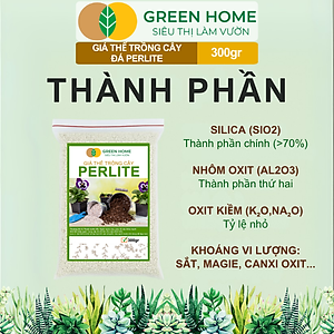 Đá Perlite Greenhome, Bao 300gr, Trồng Hồng, Thuỷ Canh, Giá Thể Trân Châu Giàu Khoáng Chất, Tăng Độ Tơi Xốp