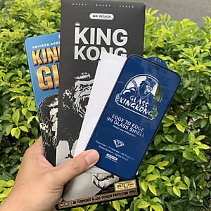 Kính Cường Lực Kingkong 3D Trong Suốt Cho iPhone - Dán Full Màn - Full Hộp Sắt Cao Cấp - Hàng Chính Hãng