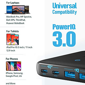 Adapter sạc Anker 4 cổng 63W / 45W GaN + PIQ 3.0 PowerPort Atom III Slim Tích Hợp USB Type-C - A2046 - Hàng chính hãng