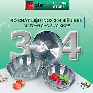 Rổ lưới inox cao cấp Fivestar 22cm / 26cm / 30cm