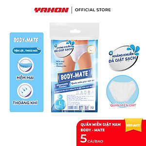 [Tặng 2 Khăn Ướt Cồn/Bao] Set 5 Quần Lót Nam Tiện Lợi BODY-MATE | Đã Giặt Sạch, Mềm Mại, Thoáng Khí