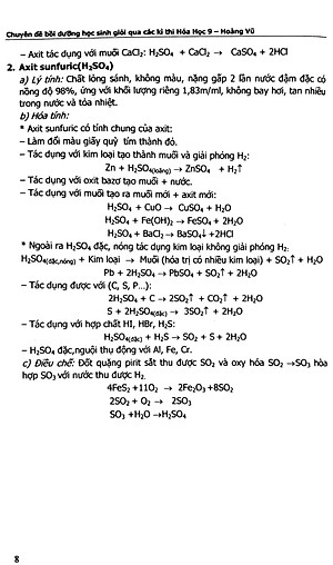 Sách Chuyên Đề Bồi Dưỡng Học Sinh Giỏi Qua Các Kỳ Thi Hóa Học Lớp 9