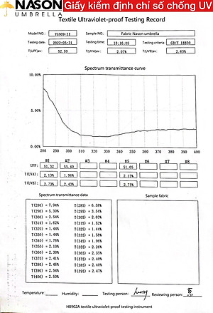 Ô dù tự đông thông minh Nason Umbrella The Arthur tự động đóng mở 2 chiều, tay cầm phủ kim loại cao cấp màu Bronzo, dù tự động gấp ngược, chống gió bão cấp 6