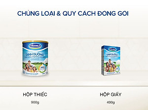 BỘ 2 LON SỮA BỘT NGUYÊN KEM CÓ ĐƯỜNG VINAMILK DINH DƯỠNG - 900G