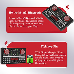 Trọn bộ Sound card XOX BP3 hát thu âm, Livestream kèm Mic thu âm và Tai nghe kiểm âm