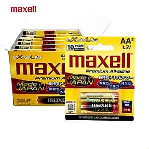 [ Made in JAPAN ] Hộp 24 Viên Pin AA , AAA Maxell Premium Alkaline Exvolta 1,5V Bền vô địch - hàng chính hãng