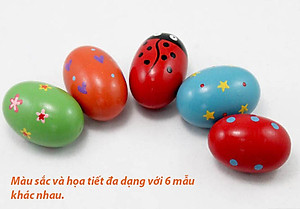 Xúc xắc trứng gà bằng gỗ - 1 chiếc 