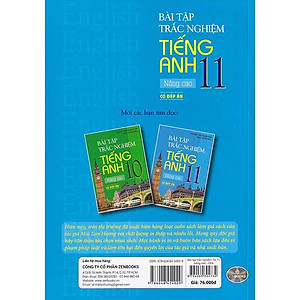 Sách Bài Tập Trắc Nghiệm Tiếng Anh 11 - Nâng Cao (Có Đáp Án)