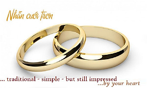 Combo Nhẫn trơn truyền thống Nam Nữ, Chất liệu hợp kim Titanium, bản rộng 4 li-Nữ và 6li-Nam, Kèm túi Nhung đựng trang sức.