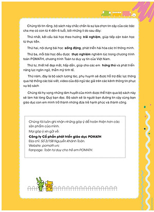 Sách POMath - Toán Tư Duy Cho Trẻ Em 4-6 Tuổi (Tập 6)