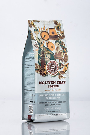 Cà phê ESPRESSO BLEND No.2 dạng hạt nguyên chất đậm vị phong cách Ý, hậu vị kéo dài - 250g