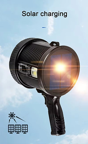 Đèn pin cầm tay tìm kiếm cứu nạn Terino WP-470 (chống nước, sạc điện và sạc năng lượng mặt trời) - Hàng chính hãng