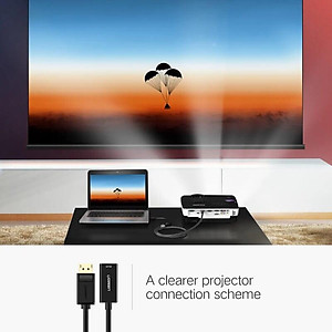 Ugreen UG40363MM137TK Màu Đen Cáp chuyển đổi DisplayPort sang HDMI V1.4 hỗ trợ phân giải 4K 2K - HÀNG CHÍNH HÃNG