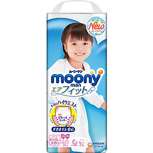 Tã Quần Cao Cấp Moony Nhật Bản Bé Gái XXL26 (26 Miếng)