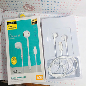 Tai nghe Rio Tinto Lip-Top A30 chân cắm Type C, check QR tra hàng chính hãng, có Micro và nút nhận cuộc gọi