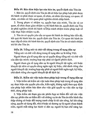 Sách Bộ Luật Tố Tụng Dân Sự Của Nước Cộng Hòa Xã Hội Chủ Nghĩa Việt Nam (2016)