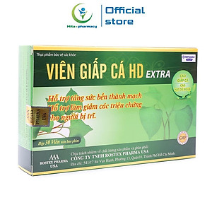 Combo 2 Hộp Viên Giấp Cá HDPHARMA thảo dược cao diếp cá giảm táo bón, tiêu trĩ, nhuận tràng - Hộp 30 viên