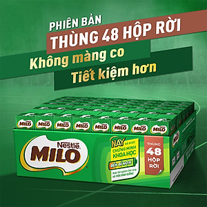 Thùng 48 Hộp Sữa Nestlé MILO Nước (180ml / Hộp) - không màng nhựa