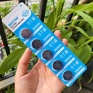 Pin nút Beston CR2032 CR2016 CR2025 CR1632 CR2450 - Vỉ 5 viên Pin 3V dùng cho điều khiển ô tô smarkey cmos