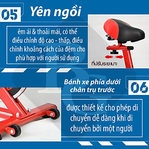 Xe Đạp Tập Thể Dục Đa Năng Tại Nhà Air Bike MK207 + Kèm Máy Massage Xung Điện