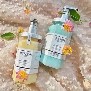 Combo  Dầu gội xả phục hồi đa tầng nấm Truffle Weilaiya hương nước hoa và Sữa tắm trắng da cánh hoa hồng Damask Weilaiya
