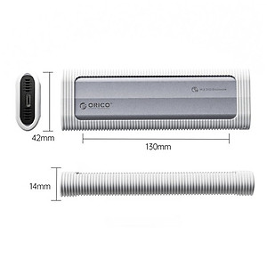 Hộp ổ cứng SSD ORICO M.2 NVME TypeC AXM2-G2-GY-BP - Hàng Chính Hãng