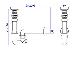 Bộ xả nhựa lavabo (xả nhấn)-LV04