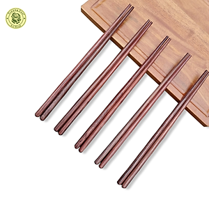 Đũa Gỗ Cao Cấp- Đũa Gỗ Cẩm Lai Tiện Đầu Tròn - Đồ Dùng Nhà Bếp Thủ Công Mỹ Nghệ
