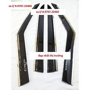 Vè che mưa xe Hyundai Creta 2022-2023 chỉ inox cao cấp