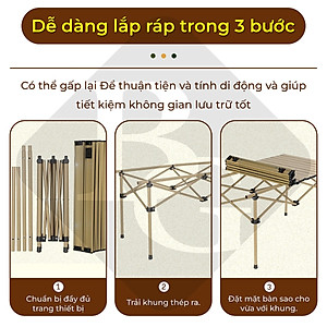Bàn cắm trại gấp TSD Size:53,95,120cm ,đa năng,dễ mang theo, dã ngoại,có thể gập lại