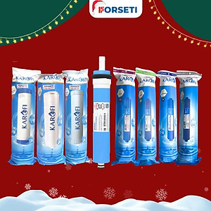 Combo 8 lõi lọc nước dành cho máy lọc Karofi 8 cấp ( Lõi 123+RO+Nanosilver+Mineral+Gac T33+Far Infrared) - Hàng chính hãng