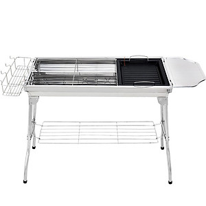 Bếp nướng than hoa BBQ ngoài trời chất liệu Inox cao cấp