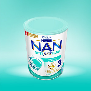 Sữa Bột Nestlé NAN OPTIPRO PLUS 3 800g/lon với 5HMO xuất xứ Thụy Sĩ - Hỗ trợ Tiêu Hóa, Đề Kháng, Trí Não & Chiều Cao (1-2 tuổi)